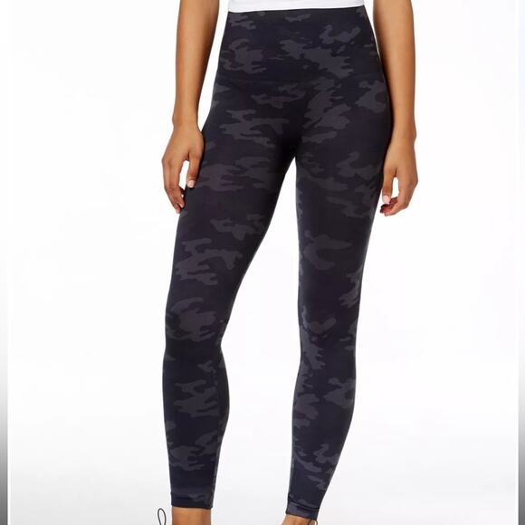 SPANX Pants - SPANX Look at Me Now High-Waisted Seamless Leggings - Black Camo
